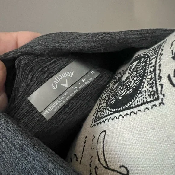 Callaway Gray Half Zip Pullover Long Sleeve - Picture 6 of 6